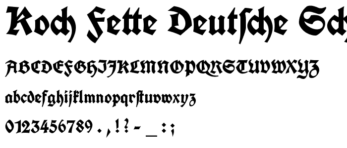 Koch Fette Deutsche Schrift police